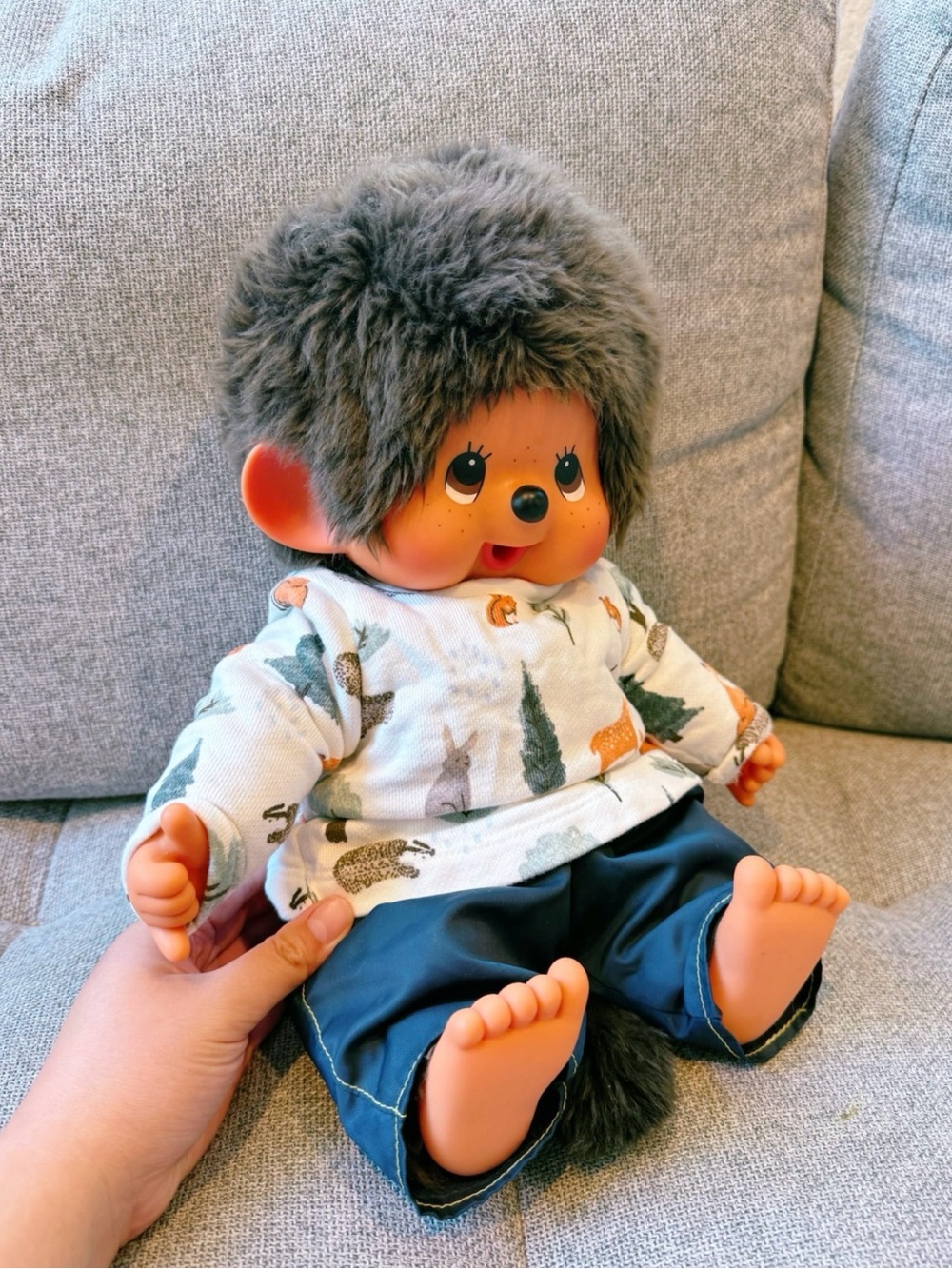 Monchhichi boy doll in sitting position - Picture 5 of 7